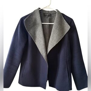 Talbots Women's Wool Blazer in Navy and Gray size MP